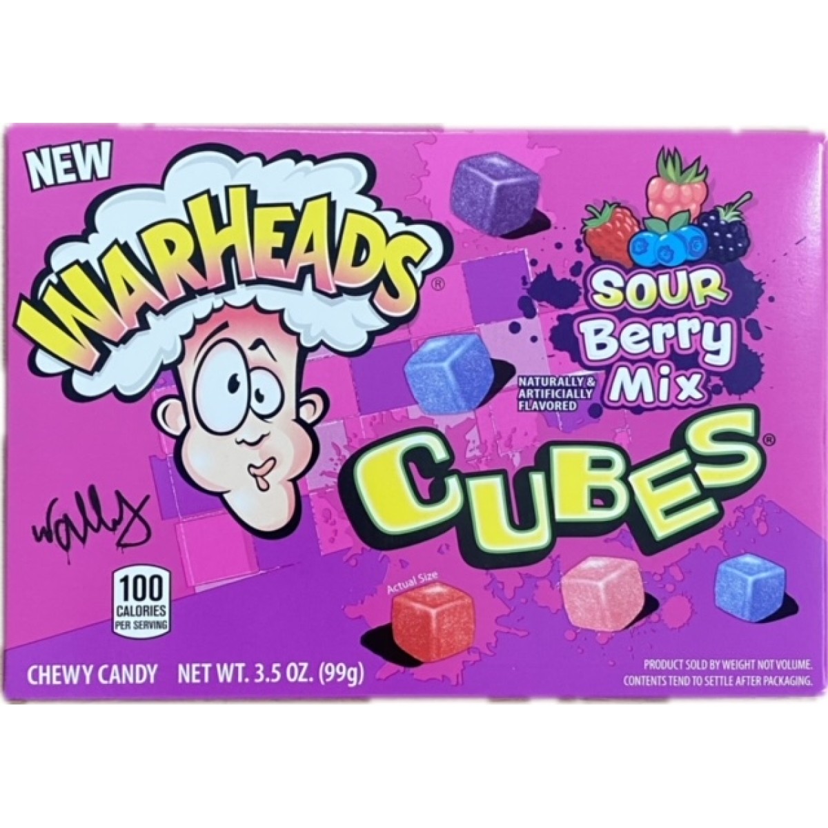 Warheads cubes sour berry mix box 99g